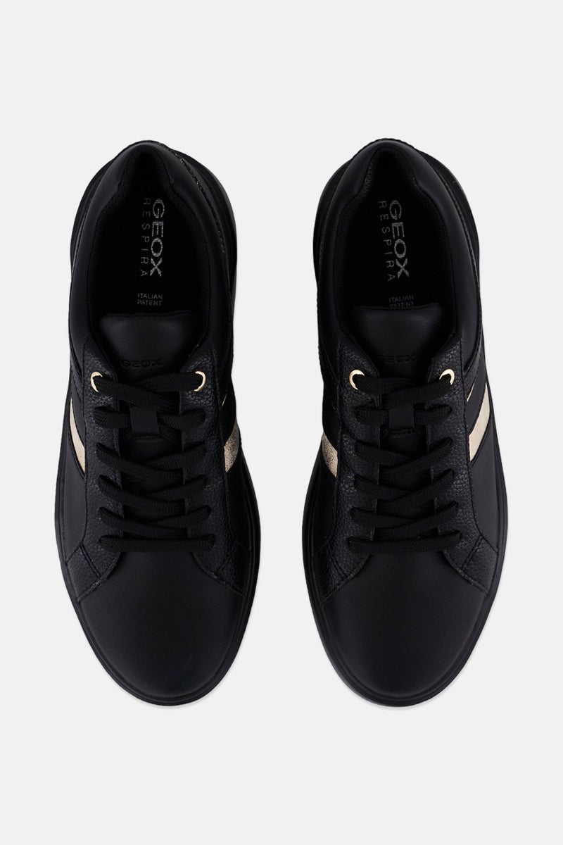 GEOX Women Lace Up Casual Shoes, Black  - Image 3