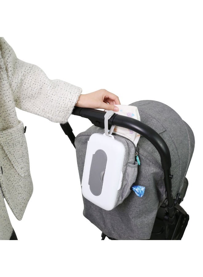 Joybi Wipes Dispenser with Diaper Bag, Grey - Image 3