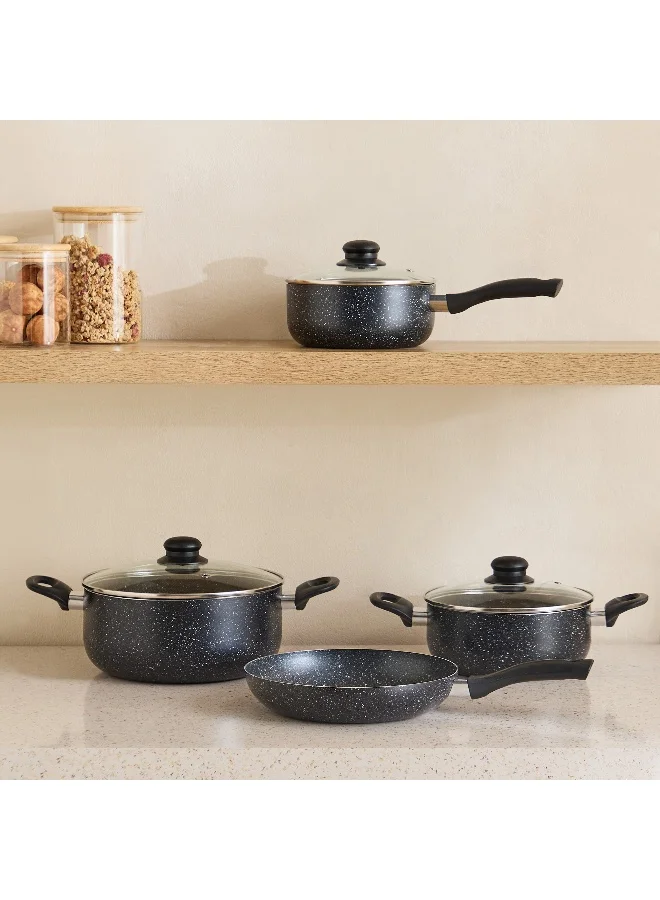 Home Box Wilson 7-Piece Marble Cookware Set