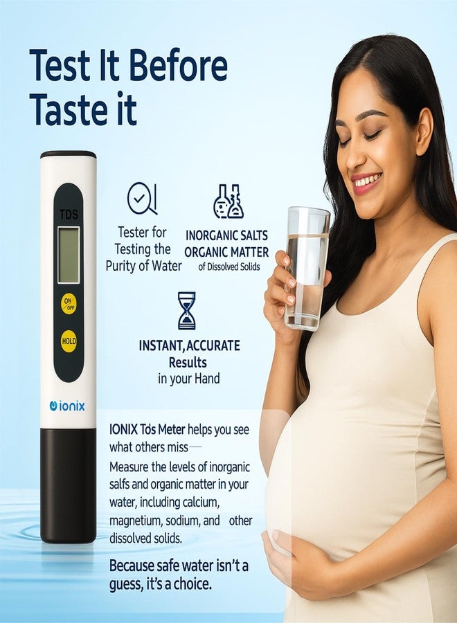 Ionix TDS Meter | TDS meter for water testing hm digital, Digital LCD Tds Meter Waterfilter r for Measuring | New Model Pen Type Digital LCD TDS Meter r for Water Quality Test - Image 3