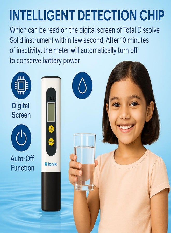 Ionix TDS Meter | TDS meter for water testing hm digital, Digital LCD Tds Meter Waterfilter r for Measuring | New Model Pen Type Digital LCD TDS Meter r for Water Quality Test - Image 4