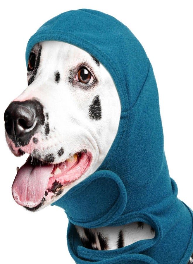 IDOMIK Dog Ear Cover for Anxiety Relief, Adjustable Dog Calming Hood for Grooming Bath Drying, No Shake Pet Head Ear Wrap for Hematomas Fireworks Thunderstorms, Doggy Ear Muffs Noise Protection,Blue,L - Image 1