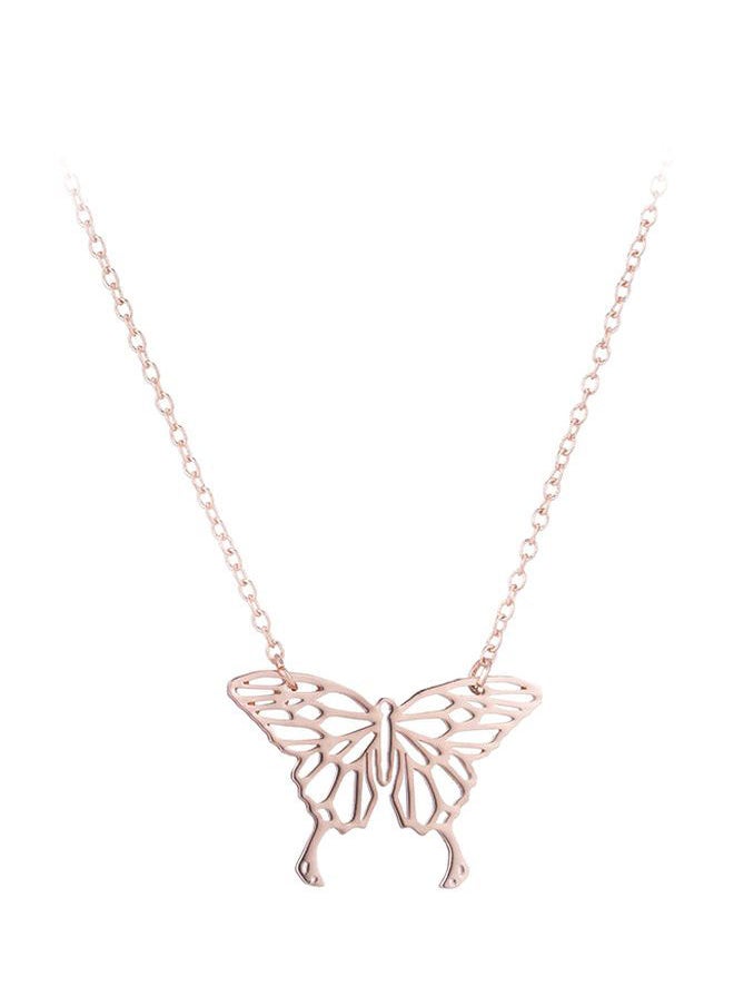 NIBEMINENT Stainless Steel Butterfly Pendant Necklace 