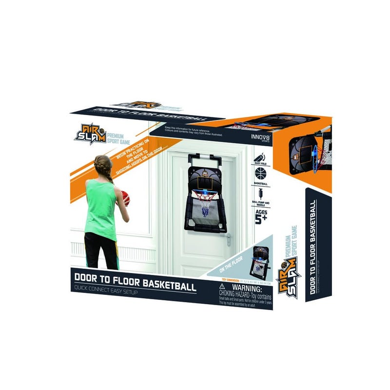 Playwell Innov8 Door to Floor Basketball Set, 30 cm Hoop, Indoor/Outdoor, Ages 5+, with Ball and Pump - Image 3