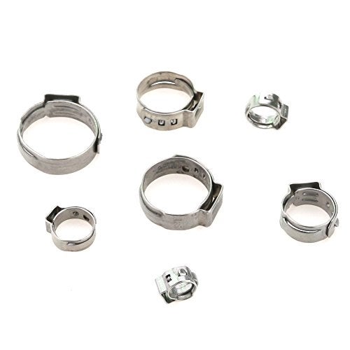 Hilitchi 70pcs Stainless Steel Single Ear Hose Clamps with Ear Clamp Pincers Kit - Image 3