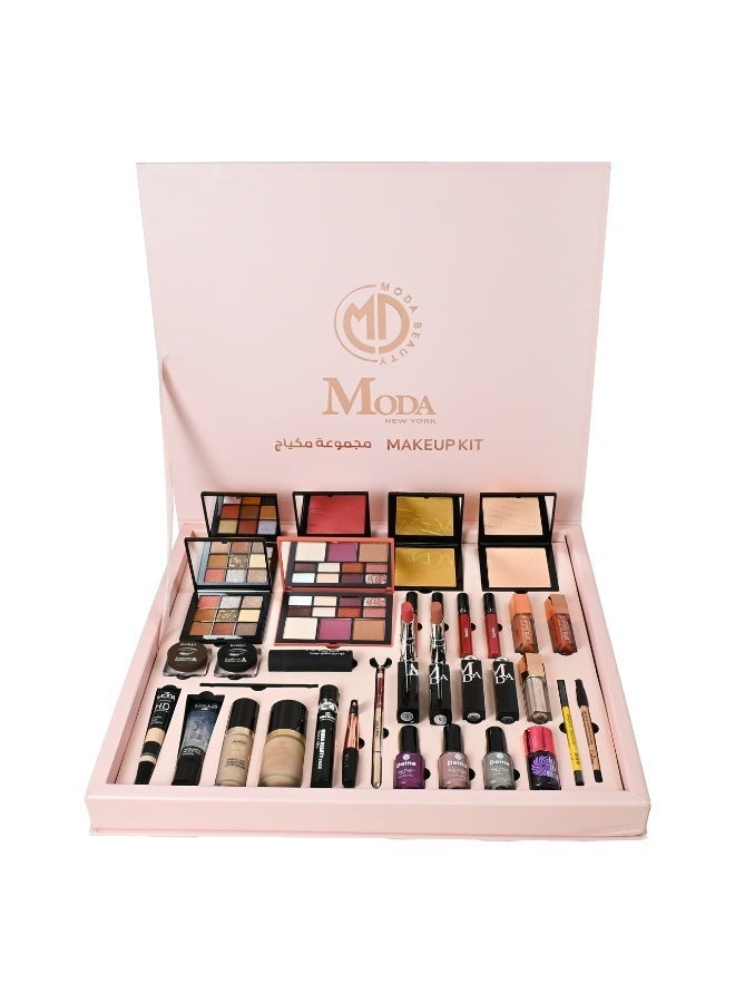 MODABEAUTY Moda New York Press Makeup Kit – Complete Set for Eyes and Lips - Image 3
