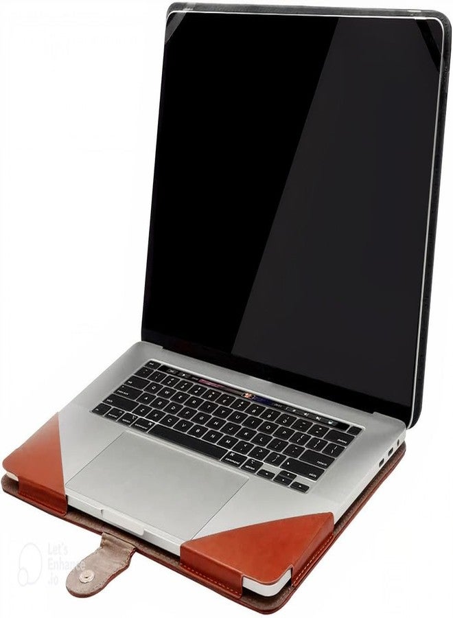 Flausen PU Leather Case Cover for ASUS Zenbook 14 Flip OLED (2022) Laptop, Brown - Image 2