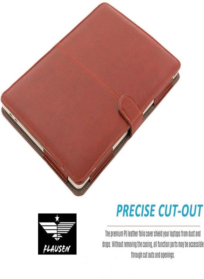 Flausen PU Leather Case Cover for ASUS Zenbook 14 Flip OLED (2022) Laptop, Brown - Image 4
