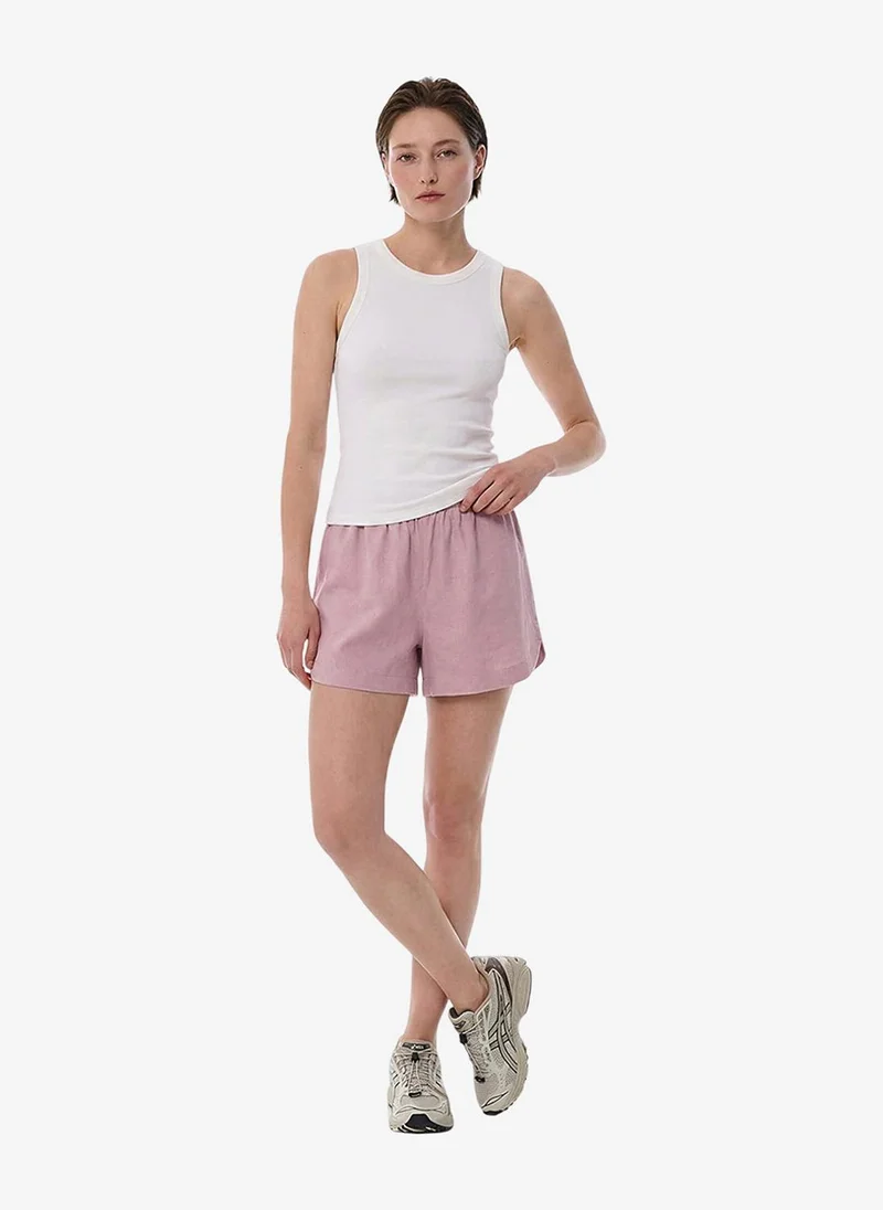 بنتي Women Linen Lilac Shorts