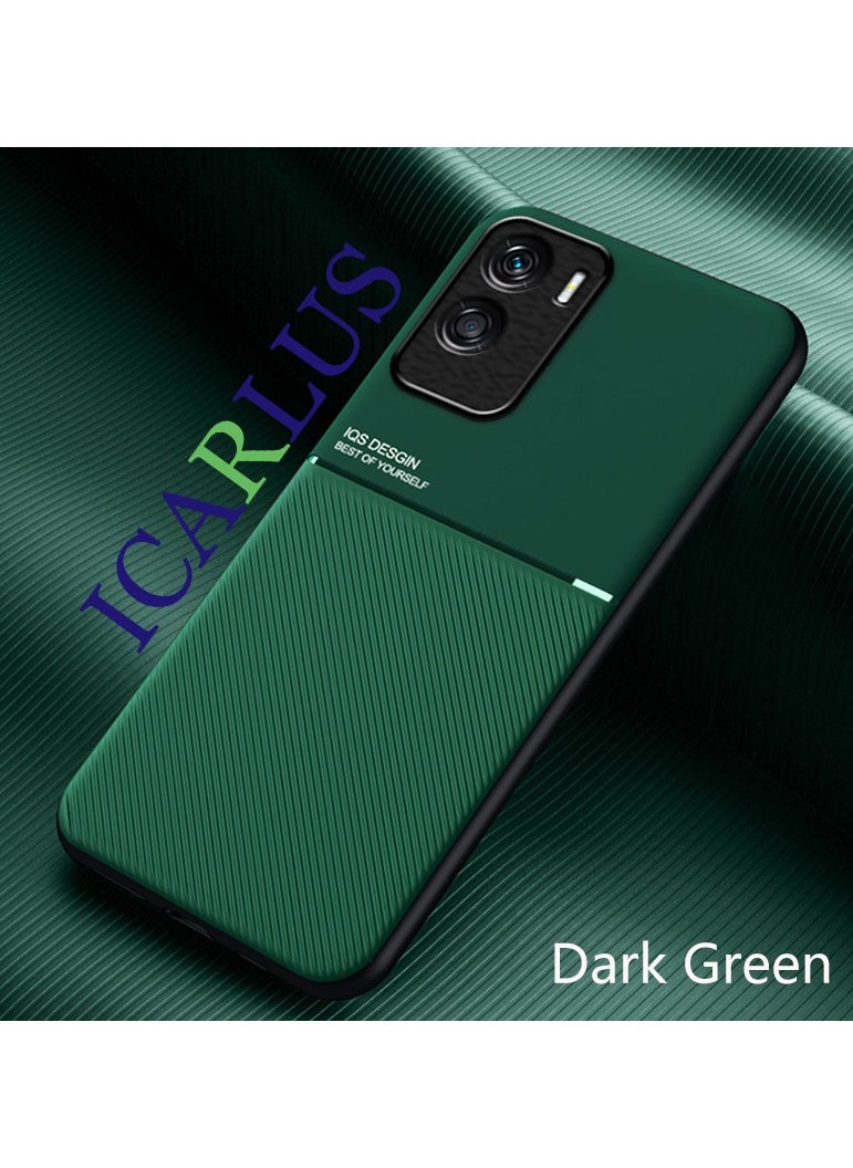 ICARLUS Case for Honor 90 Lite 5G Magnetic Cover Dark Green 