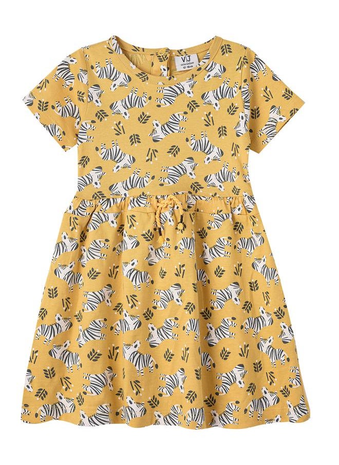 victor and jane - Zebra Graphic Print Drawstring Dress by Styli - Image 1