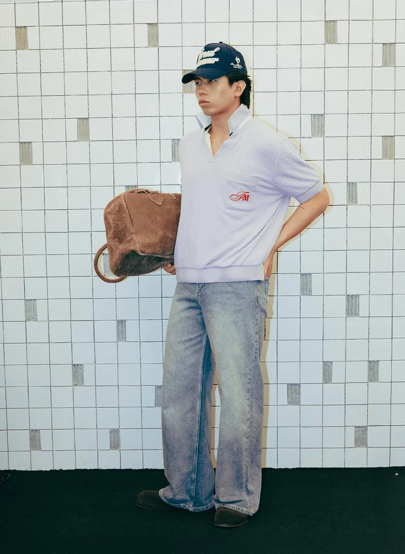 Flashmobnation Textured Knit Polo Shirt