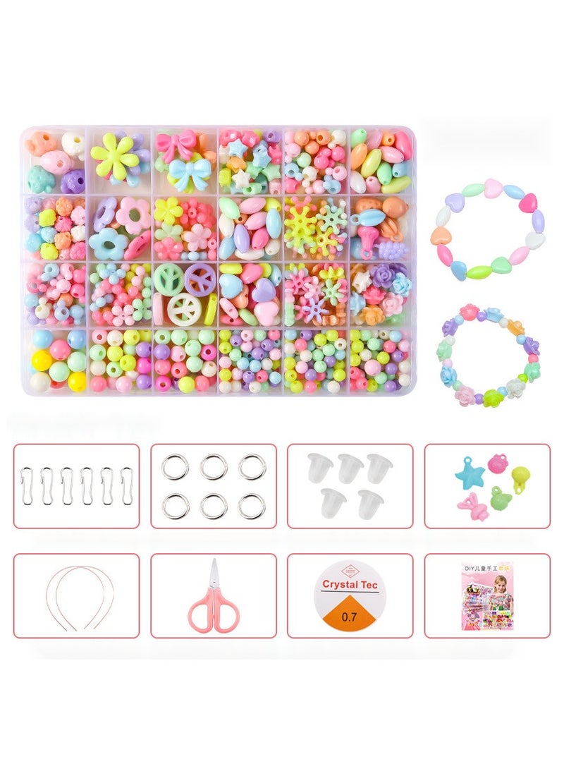 Betaoby 480PCS Mixed Shapes Acrylic Beads, 24 Style Cute Heart Mushroom Clay Beads Charms for Jewelry Necklace Earring Making, DIY Bracelet Making Kit Accessories for Women Girls - Image 1