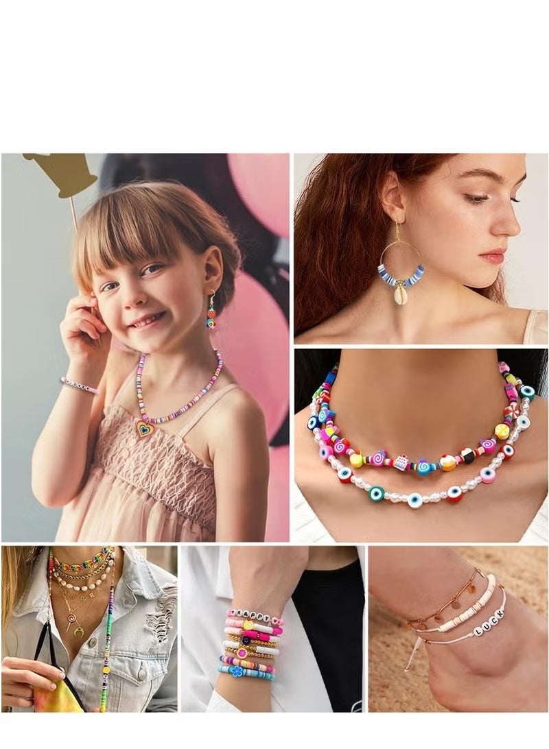 Betaoby 480PCS Mixed Shapes Acrylic Beads, 24 Style Cute Heart Mushroom Clay Beads Charms for Jewelry Necklace Earring Making, DIY Bracelet Making Kit Accessories for Women Girls - Image 3