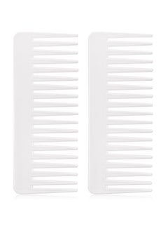 Patelai Large Hair Detangling Comb Wide Tooth Comb for Curly Hair Wet Dry Hair, No Handle Detangler Comb Styling Shampoo Comb (Transparent White) 