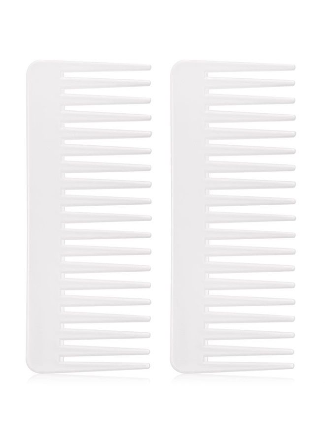 Large Hair Detangling Comb Wide Tooth Comb for Curly Hair Wet Dry Hair, No Handle Detangler Comb Styling Shampoo Comb (Transparent White)