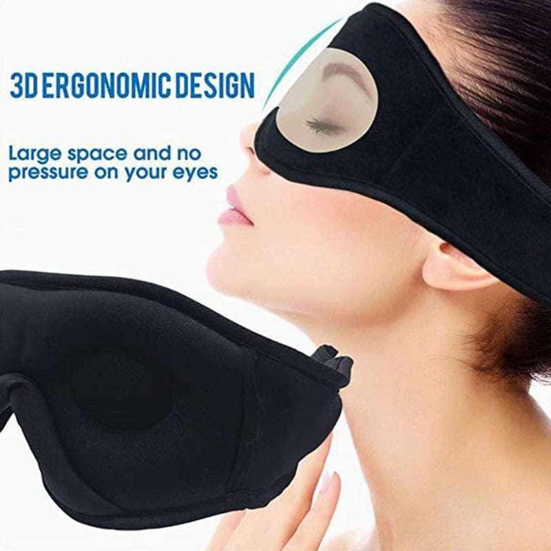 Wireless Sleep Mask: Pink 3D Design, BT 5.0 Stereo Sound, 10 Hours Playtime - 2-in-1 Light Blocking Eye Mask With Headphones for Travel, Home Use & Light Sleepers - Image 4