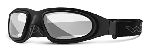 Wiley X SG-1 Sunglasses Goggles, Ballistic Rated ANSI Z87 Safety Glasses for Men, UV Eye Protection for Shooting, Motorcycle, Biking, and Industrial Safety, Matte Black Frames, Smoke Grey and Clear Changeable Lenses - Image 2