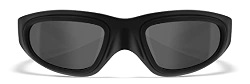 Wiley X SG-1 Sunglasses Goggles, Ballistic Rated ANSI Z87 Safety Glasses for Men, UV Eye Protection for Shooting, Motorcycle, Biking, and Industrial Safety, Matte Black Frames, Smoke Grey and Clear Changeable Lenses - Image 4