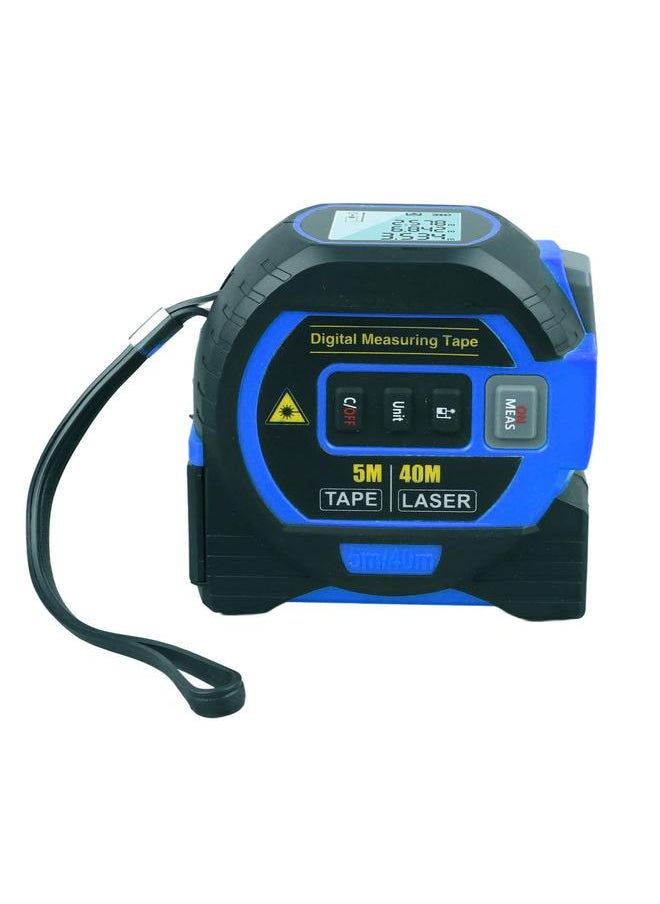 Thoraya 3 In 1 Digital Tape Measure Blue High Elasticity Accurate Auto Lock Digital Distance Tape for Bearing Testing 40m/131.2ft  - Image 5