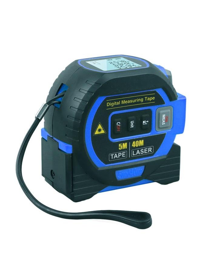 Thoraya 3 In 1 Digital Tape Measure Blue High Elasticity Accurate Auto Lock Digital Distance Tape for Bearing Testing 40m/131.2ft  - Image 4