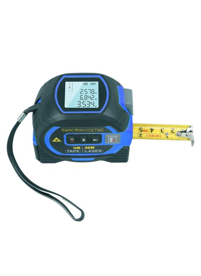 Thoraya 3 In 1 Digital Tape Measure Blue High Elasticity Accurate Auto Lock Digital Distance Tape for Bearing Testing 40m/131.2ft  - Image 2