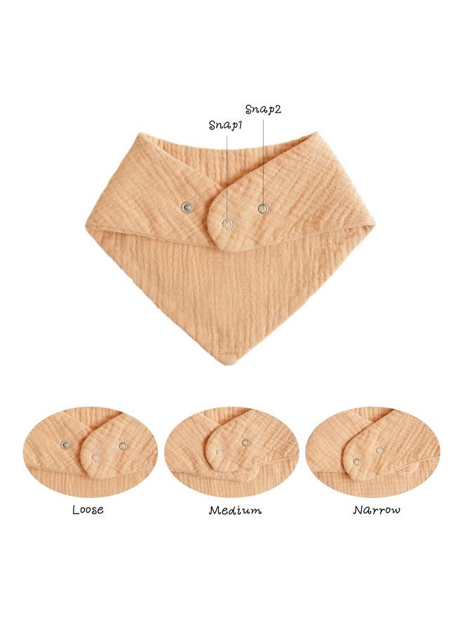 Konssy - Muslin Baby Bibs 10 Pack Baby Bandana Drool Bibs 100% Cotton For Unisex Boys Girls 10 Solid Colors Set For Teething Drooling - Image 1