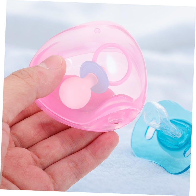 4 Pack Transparent Pacifier Case Holder Travel Dustproof Storage Box Clean Safe - Image 4