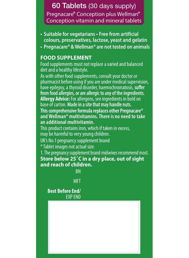 Pregnacare Vitabiotics - Pregnacare - His & Her Conception - 2x30 Tablets - Image 2