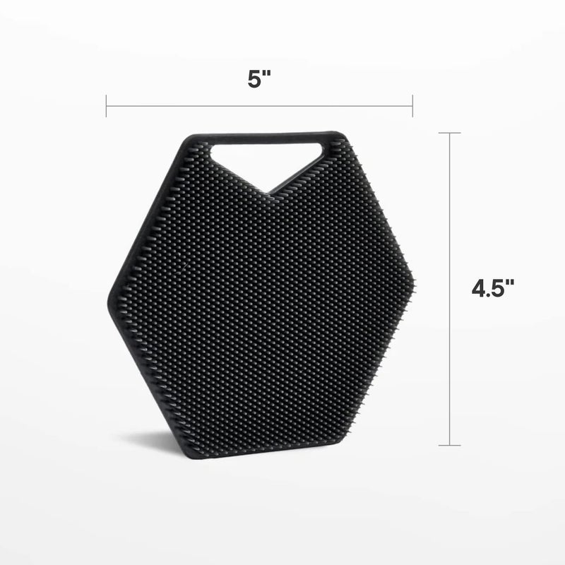 Tooletries - Body Scrubber - Silicone Exfoliating Scrubber - Bathroom & Shower Accessories for Men, Travel Essentials for Men - Durable & Long Lasting Body Wash Scrubber for Men - Charcoal - Image 4