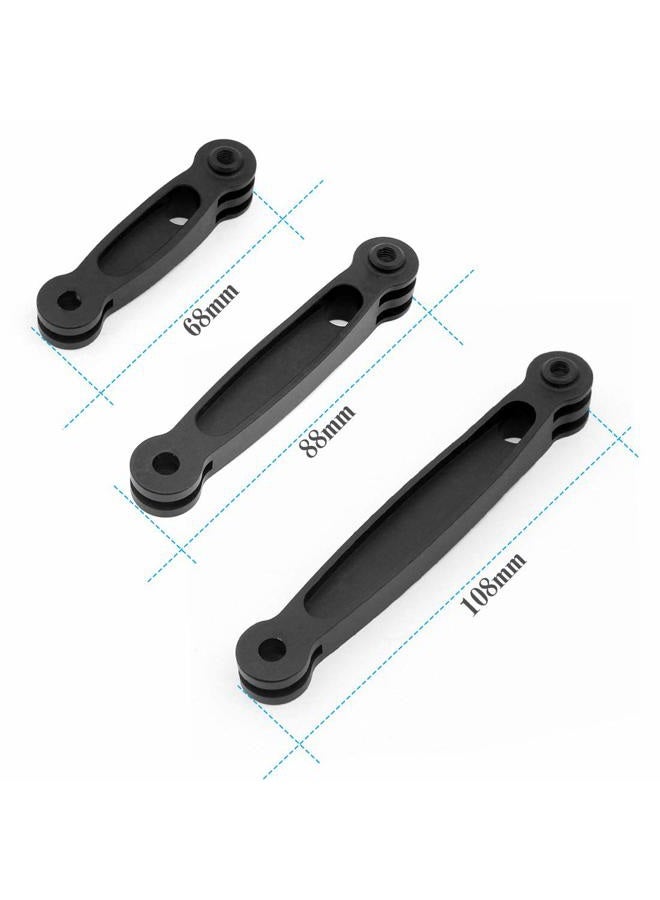 Vcufflinks 3 in 1 Extension Pivot Aluminum Alloy Arm – Adjustable Monopod Bracket for GoPro Hero 4 5 6 7 8 9 Black Silver Session, AKASO/Campark/YI & Other Cameras - Image 3