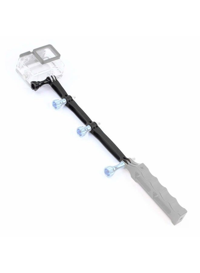 Vcufflinks 3 in 1 Extension Pivot Aluminum Alloy Arm – Adjustable Monopod Bracket for GoPro Hero 4 5 6 7 8 9 Black Silver Session, AKASO/Campark/YI & Other Cameras - Image 2