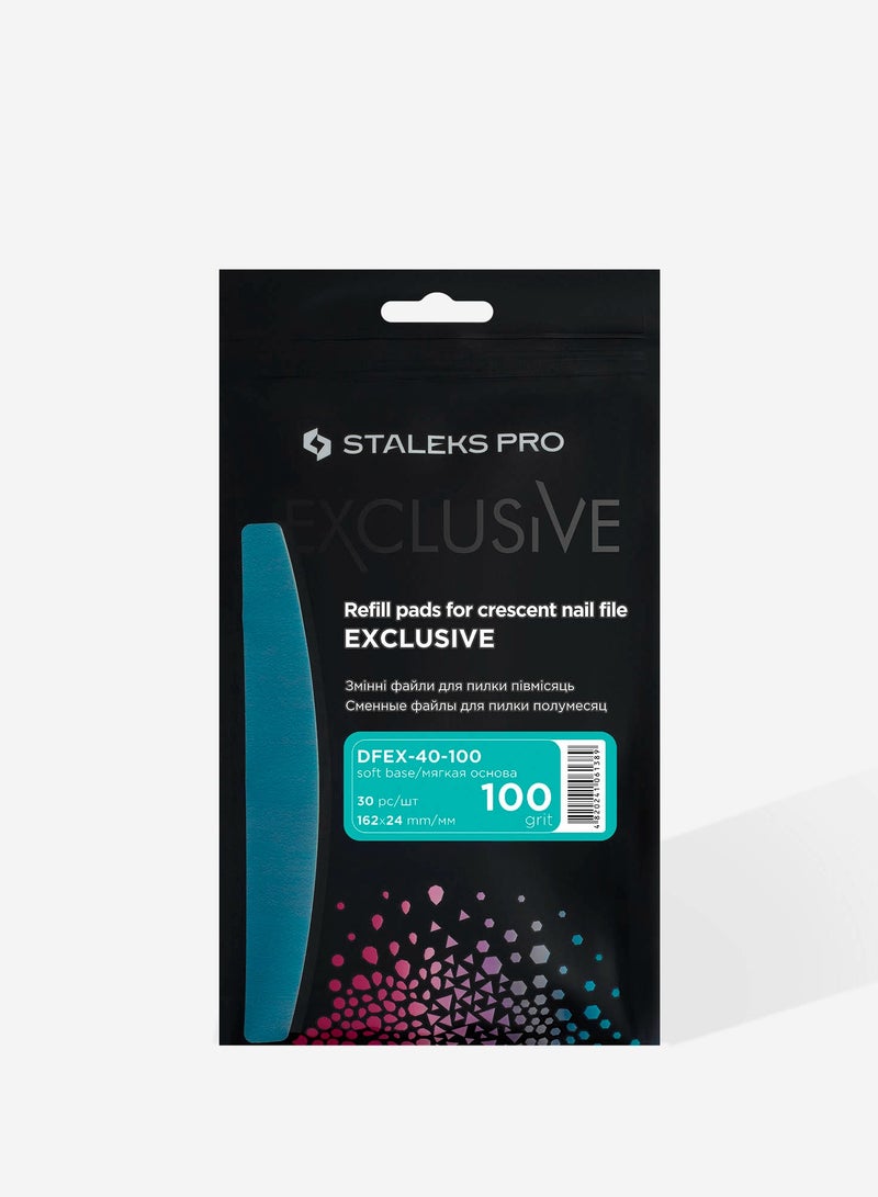 STALEKS PRO Disposable files for crescent nail file (soft base) - EXCLUSIVE 40 | 100 grit (30 pcs) - Image 3