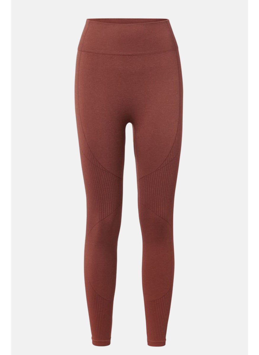 Tchibo Women Sportswear Fir Textured Training Legging Brown  - Image 2