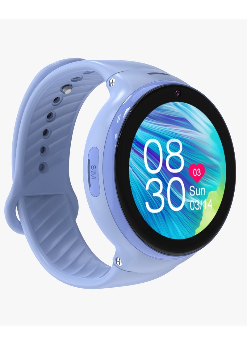 Smart Watch for Kids with JuniCare app and WhatsApp / IP67 Water Resistant / 1.3" Touch Screen / 2 Days Working Time / Count Steps- Blue