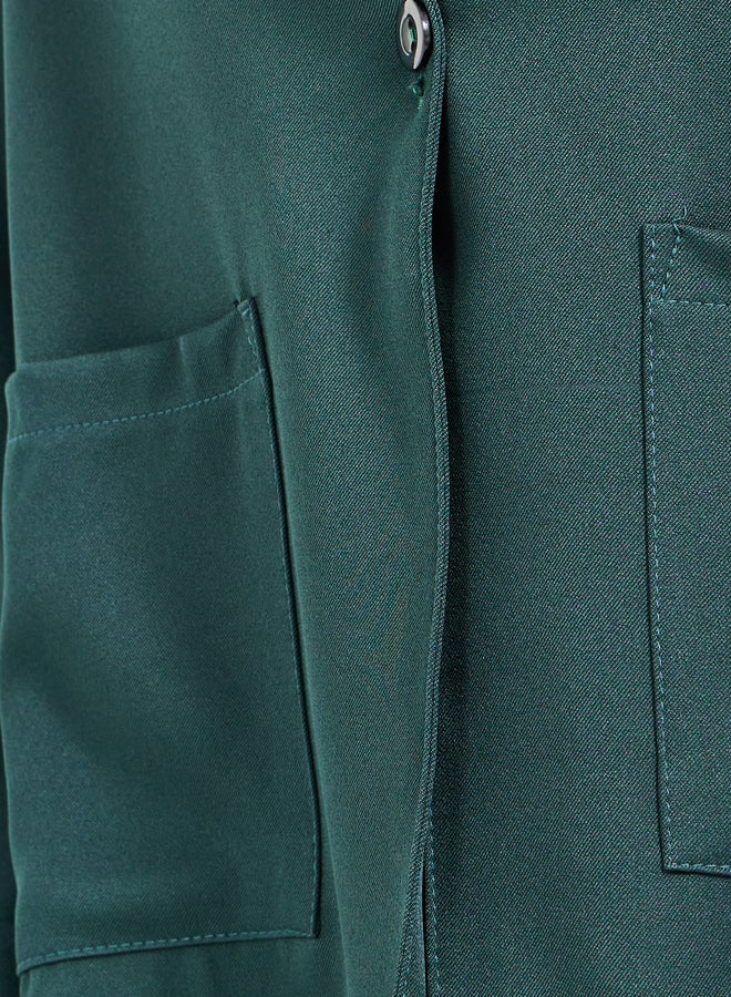Styli Plain Notch Lapel Buttoned Blazer and Pants Co-Ords  - Image 5