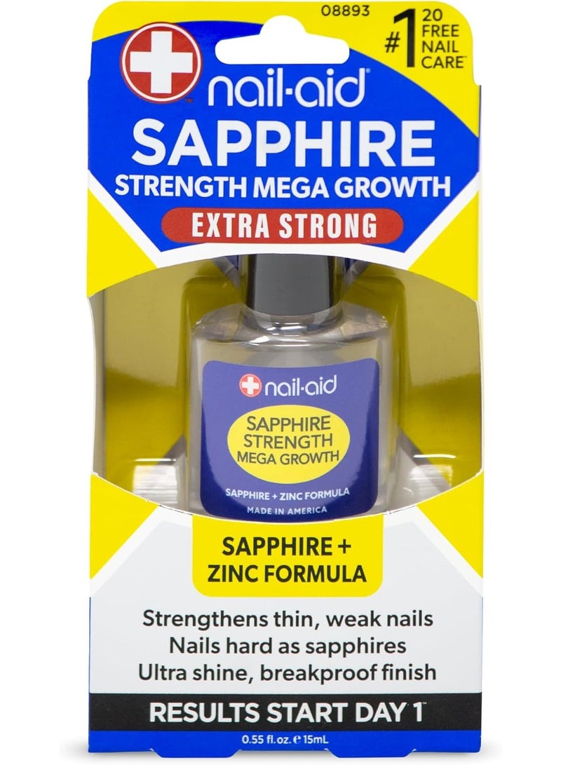 Nail-aid Sapphire Strength Mega Growth, Nail Care 0.55 fl.oz - Image 1