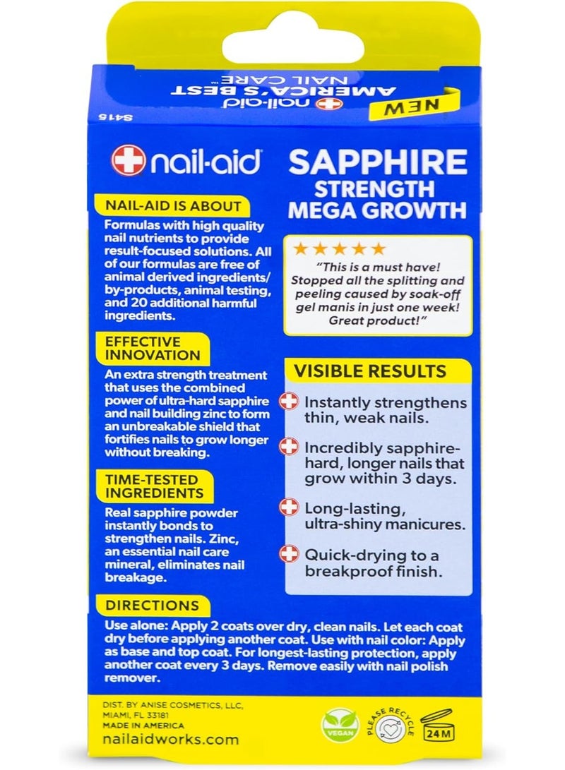 Nail-aid Sapphire Strength Mega Growth, Nail Care 0.55 fl.oz - Image 2