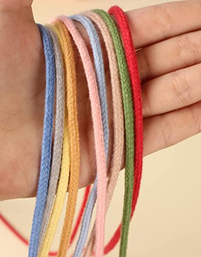 Likeecords Braided Cotton Cord 3mm×109 Yards Natural Macrame Cotton Cord Bohemia Macrame Rope for Handmade Plant Hangers Wall (Black) - Image 3
