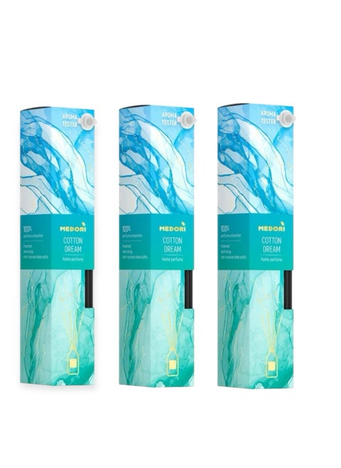 Diffusor with fiber sticks Cotton Dream Scent Pack of 3