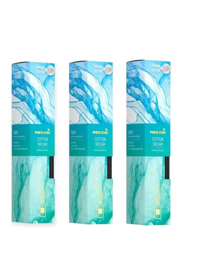 MEDORI - Diffusor with fiber sticks Cotton Dream Scent Pack of 3 - Image 1