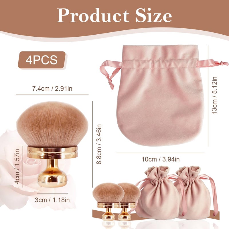 Holyenten 2 Pack Extra Large Body Makeup Brush for Self Tanner, 3 Inch Wide Self Tanning Blend Brush - Soft Synthetic Hair for Powder, Foundation, Blusher, Bronzer (with Bonus Pouch) - Image 2