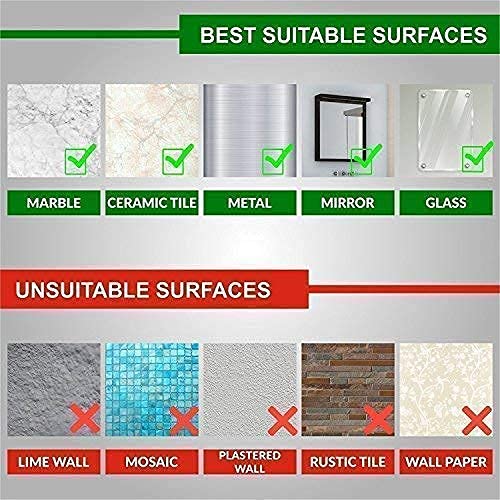 Gokich Gokich Plastic ABS Stainless Steel Series Self Adhesive Bathroom Towel Rail Utensil Rack Kitchen Magic Pack of 1 (White,40 * 7 CM)  - Image 4