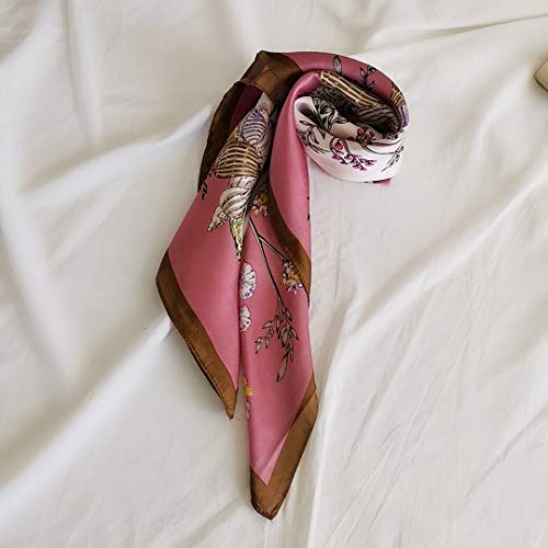 FONYVE Silk Feeling Scarf Medium Square Satin Head Wrap for Women 27.5 inches - Image 4