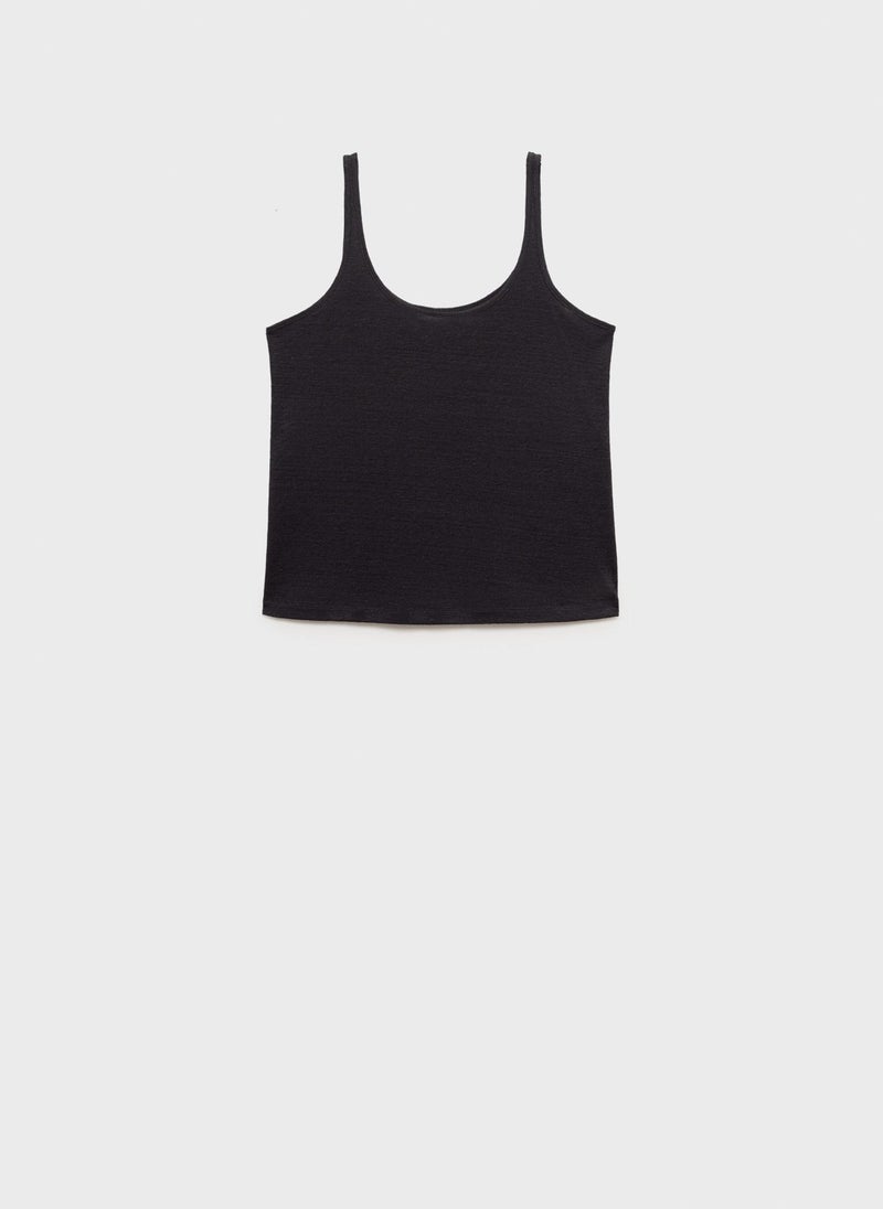 MANGO Crew Neck Sleevless Top  - Image 5