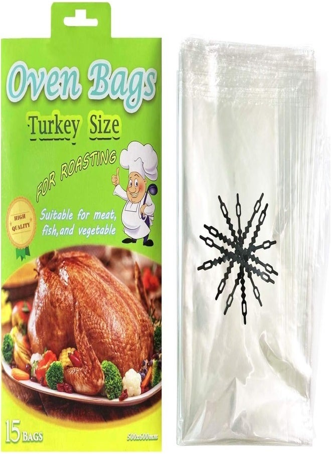 Generic Oven roasting bag set, made of plastic, large size, suitable for all types of food, suitable for oven roasting at high temperatures  - Image 3