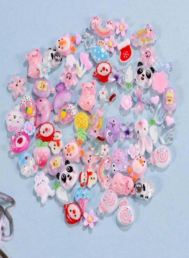 Tamhoo 1 Pack of 250pcs Cute & Sweet 3D Nail Charms for Acrylic Nails, Perfect for Nail Art Decorations & DIY Accessories Crafts，Flower Bee Pineapple Bear Charms for Nail - Image 5