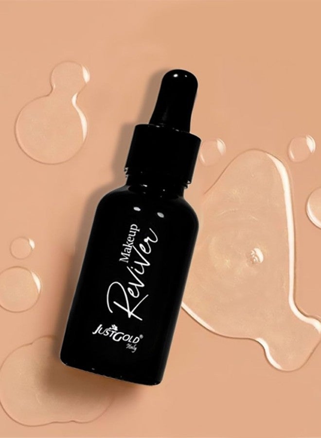 JUST GOLD Justgold Makeup Reviver Mixing Solution for Fixing Broken Makeup, Dry Gel Eyeliner & Mascara; Matte Finish Pigment Activator & Illuminator (Transparent) - Image 1