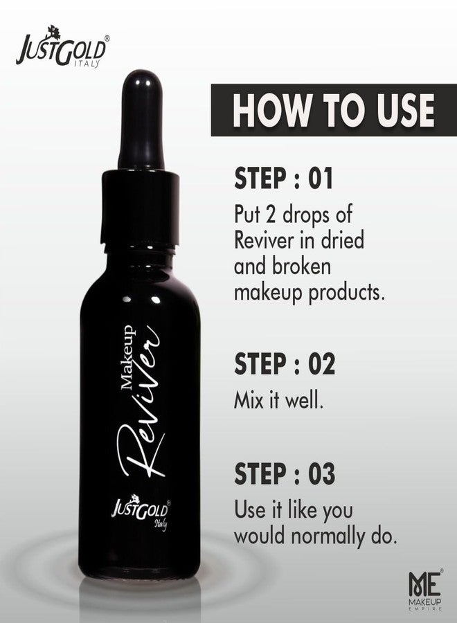 JUST GOLD Justgold Makeup Reviver Mixing Solution for Fixing Broken Makeup, Dry Gel Eyeliner & Mascara; Matte Finish Pigment Activator & Illuminator (Transparent) - Image 5