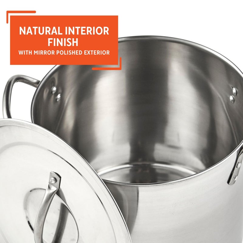 IMUSA Stainless Steel Stock Pot with Lid, 20 Quart, Silver - Image 4
